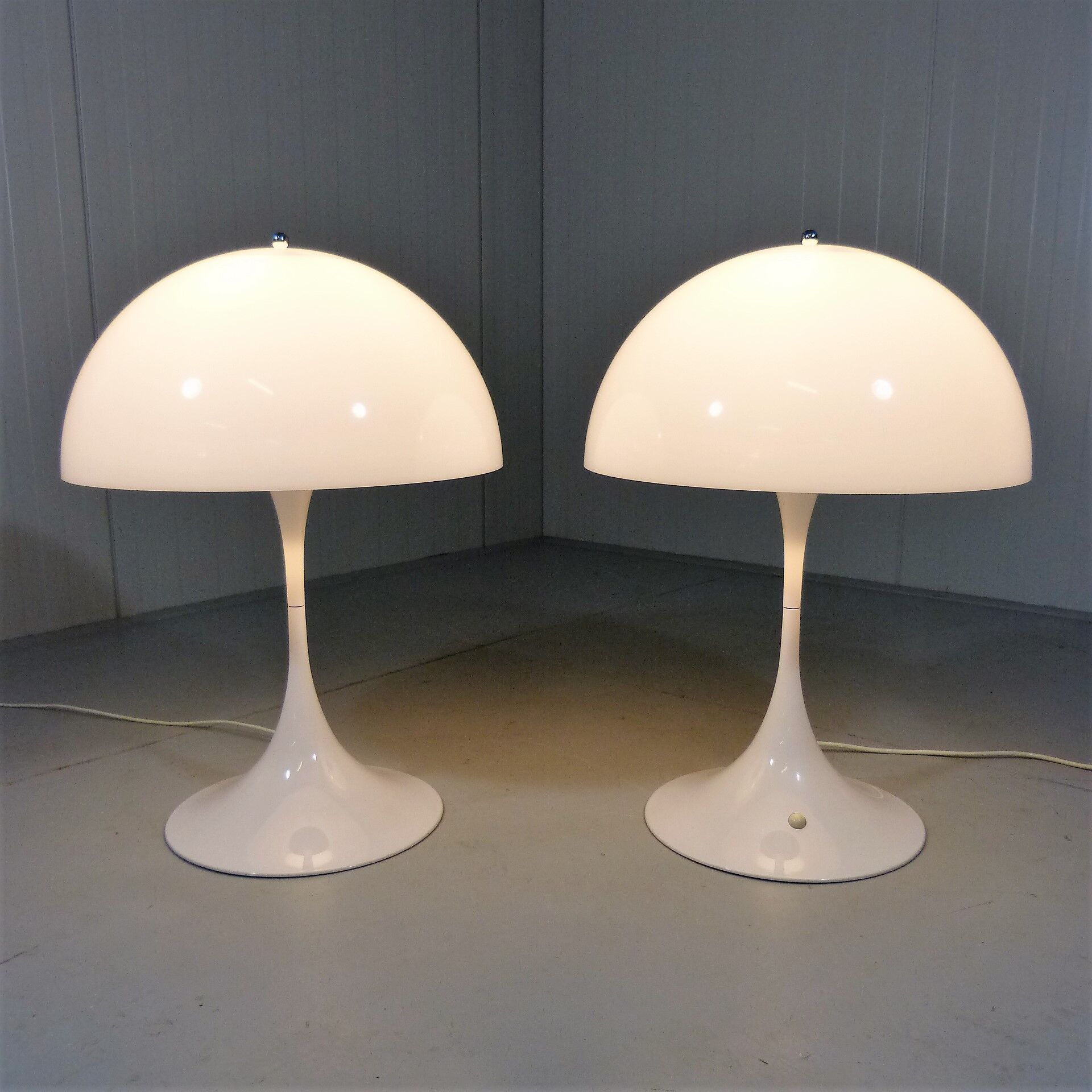 Set of 2 XL Panthella table lamps by Verner Panton 1970's