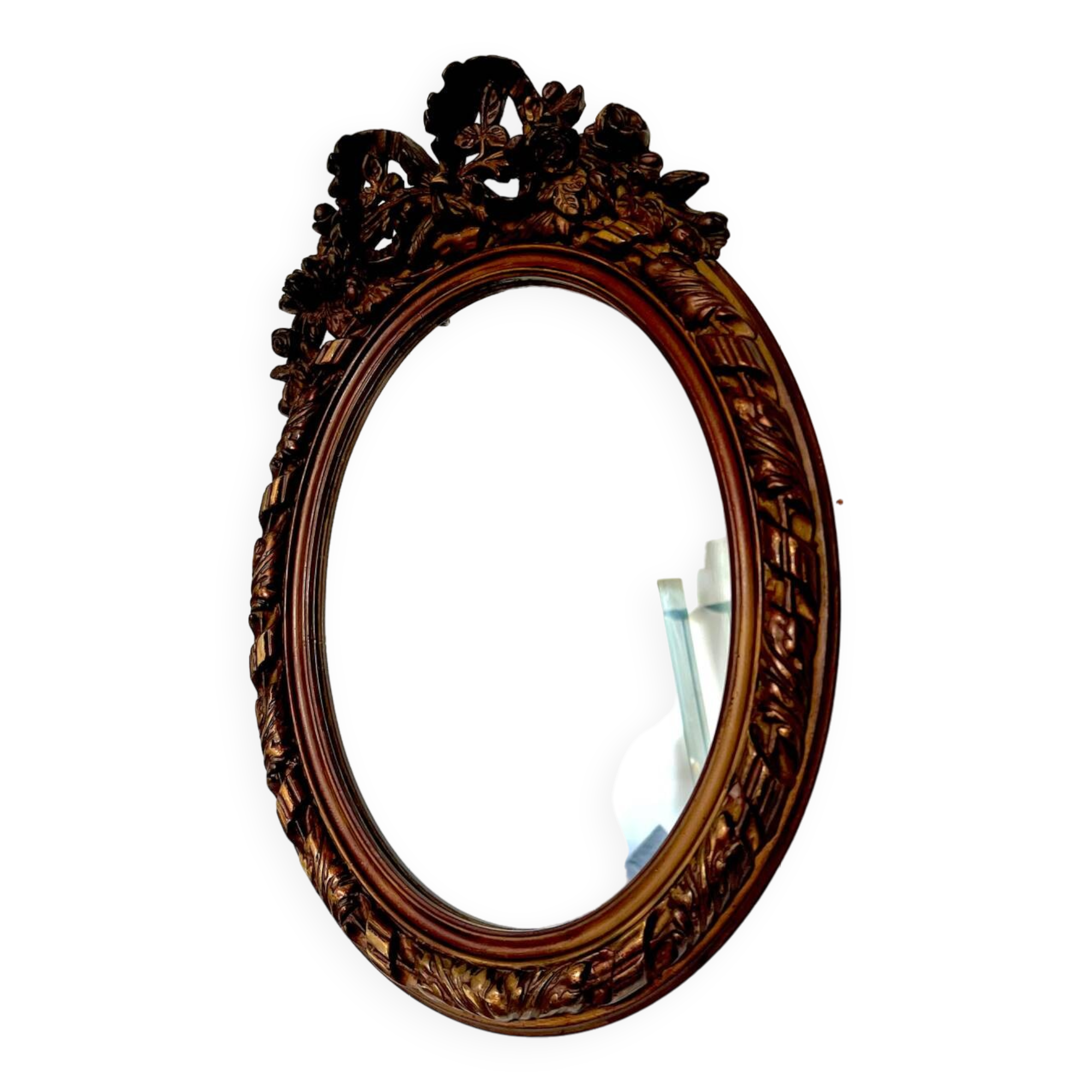 Miroir baroque en bois ovale