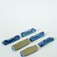 Set of 6 ceramic knife holders, handcrafted, Blue, 1970