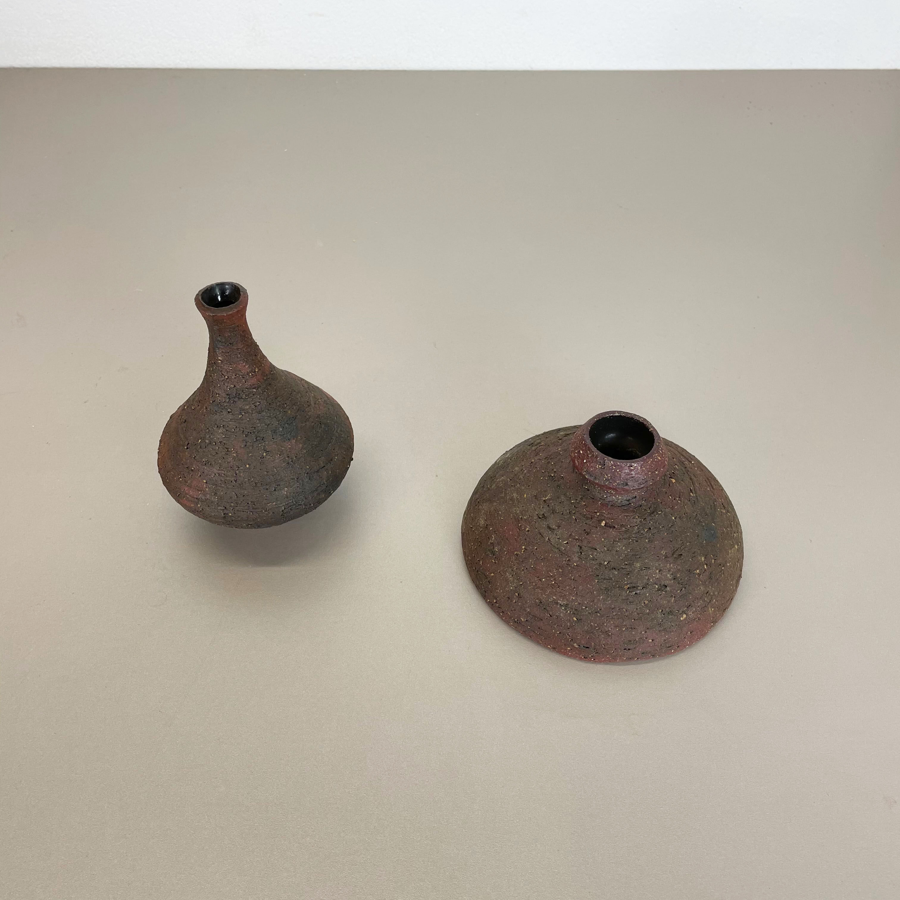 Set of 2 Studio Pottery Sculptural Objects Gerhard Liebenthron, Germany, 1970s