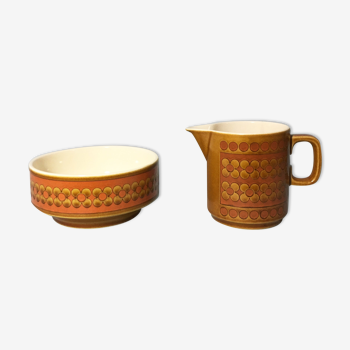 Set milk jug and cup "Hornsea Pottery" line "Saffron"