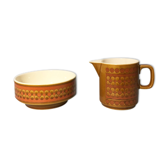 Set milk jug and cup "Hornsea Pottery" line "Saffron"