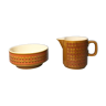 Set milk jug and cup "Hornsea Pottery" line "Saffron"