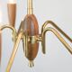 Chandelier made In Teak & Brass From 1960s