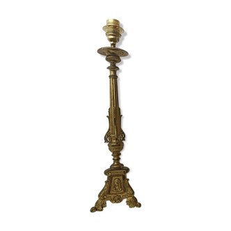 Bronze tripod candle lamp foot