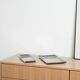 Plateau en acier inoxydable, design danois, années 1970, fabriqué au Danemark