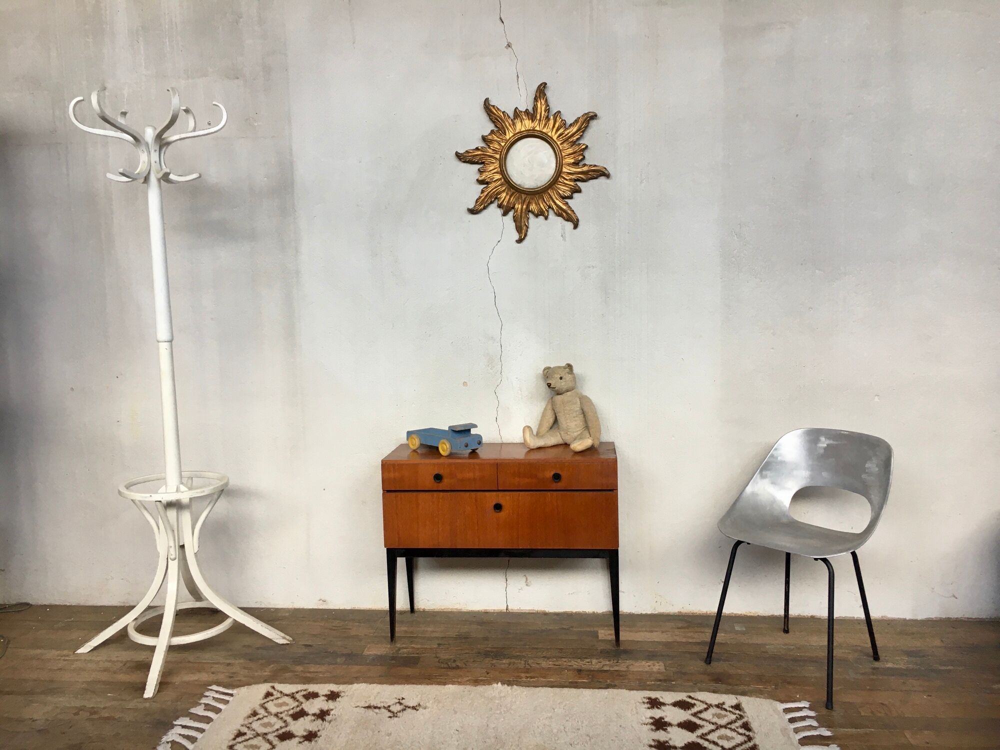 Enfilade kama / meuble tv / hifi commode vintage - teck - 50/60 - legrand design