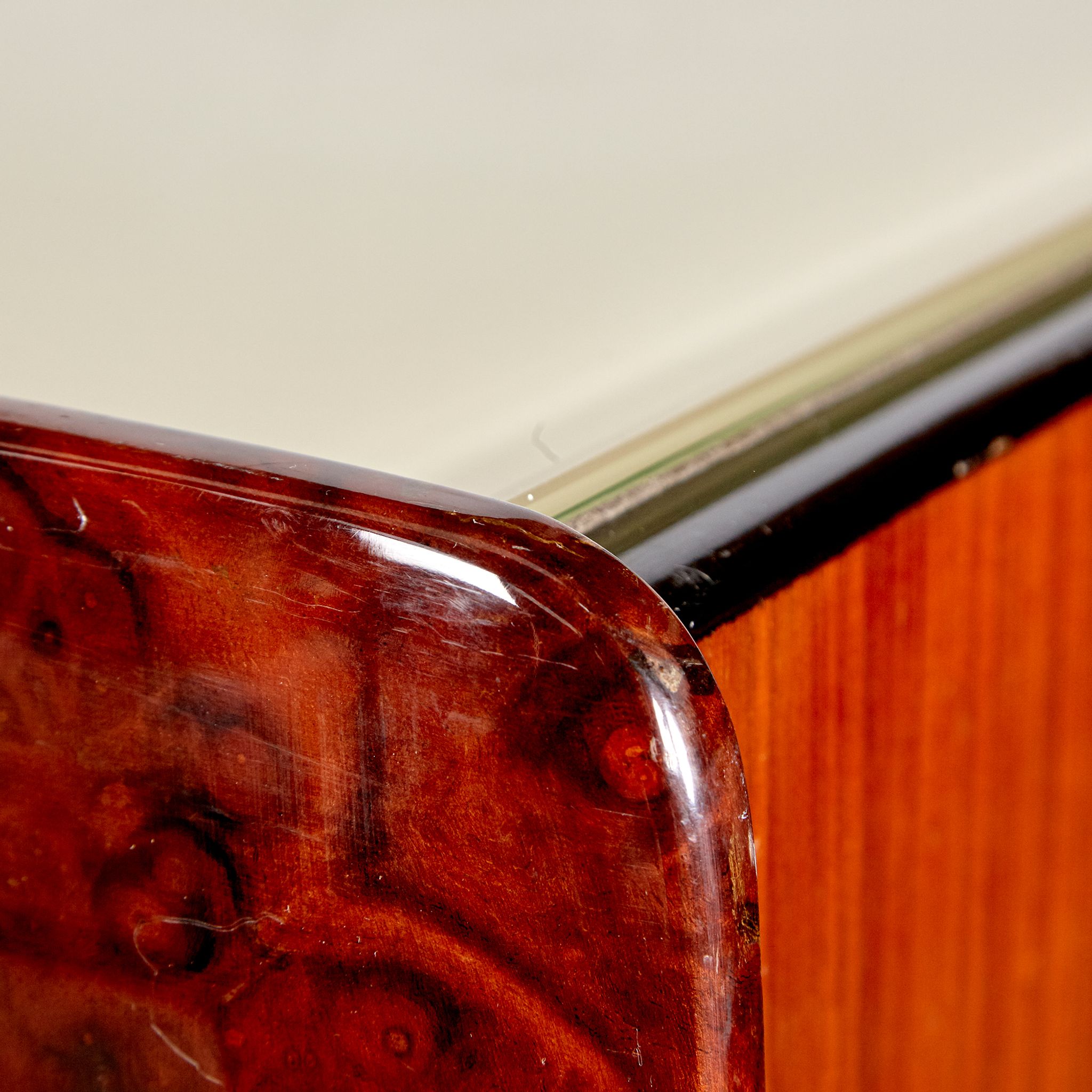 Italian walnut sideboard with mirror