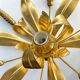Gold leaf metal flower wall light Florentine wall light wheat ears