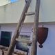 Vintage wooden picking ladder 7 rungs