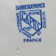 6 antique plates Sarreguemines Digoin Model CAPRI blue