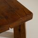 Brutalist Solid Oak Side Table with Wooden Pins, 1960s