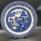 Large blue and white English plate – Chinoiserie decoration – Churchill Home