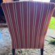 Fauteuil en tissu rayé, début 20ème