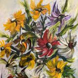Oil painting Spring flowers