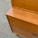 Vintage 1950s smoked glass secretary cabinet