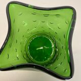 Murano Glass Bullicante Bubble "Green" Vase Element Shell Murano, Italy, 1970s