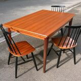 Scandinavian extendable teak table