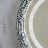 Large ironstone plate, Directoire, Salins.