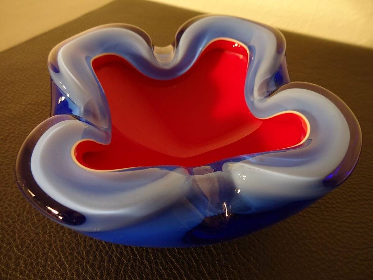Italian Murano Glass Ashtray, 1960s