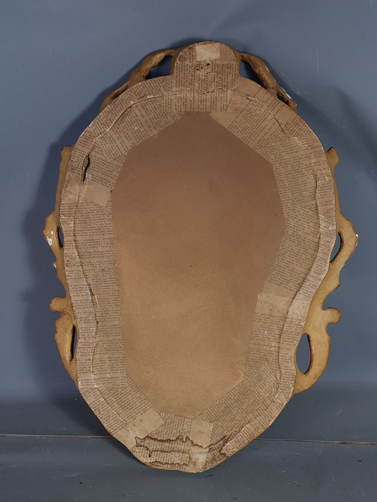 Old mirror frame gilded wood decoration shells and rinses Louis XV style 58x42 cm SB
