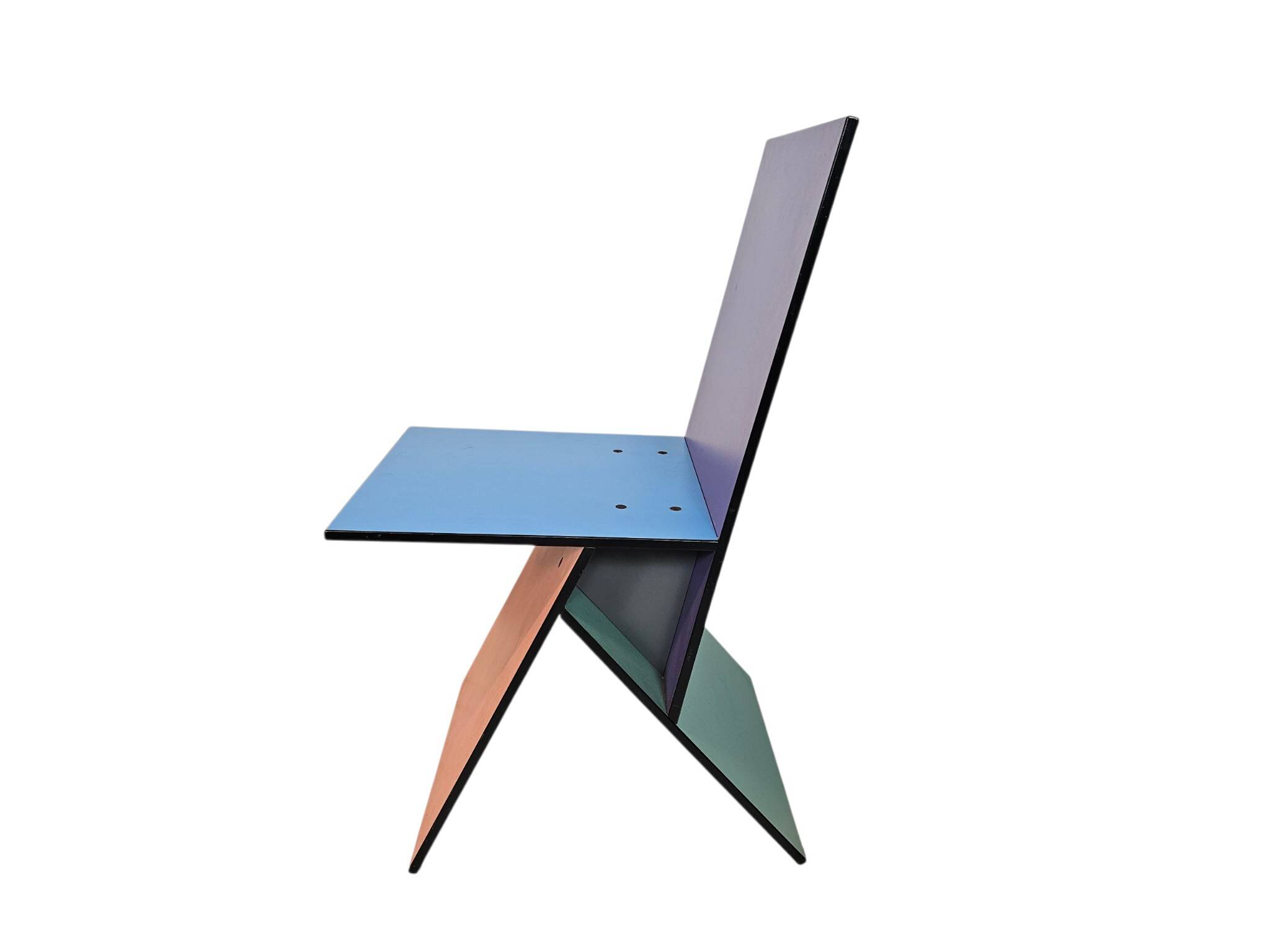 Chaise Vilbert style Memphis Milano conçue par Verner Panton pour Ikea