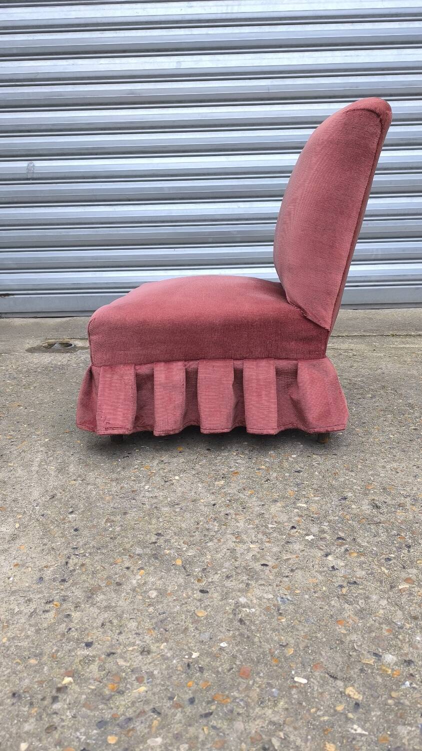 Pink velvet cocktail chair