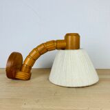 Wall lamp flexible pine lampshade wool 60s