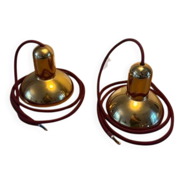 Vintage Danish brass version LYFA Type 4784 - set of 2 - Danish design lamp