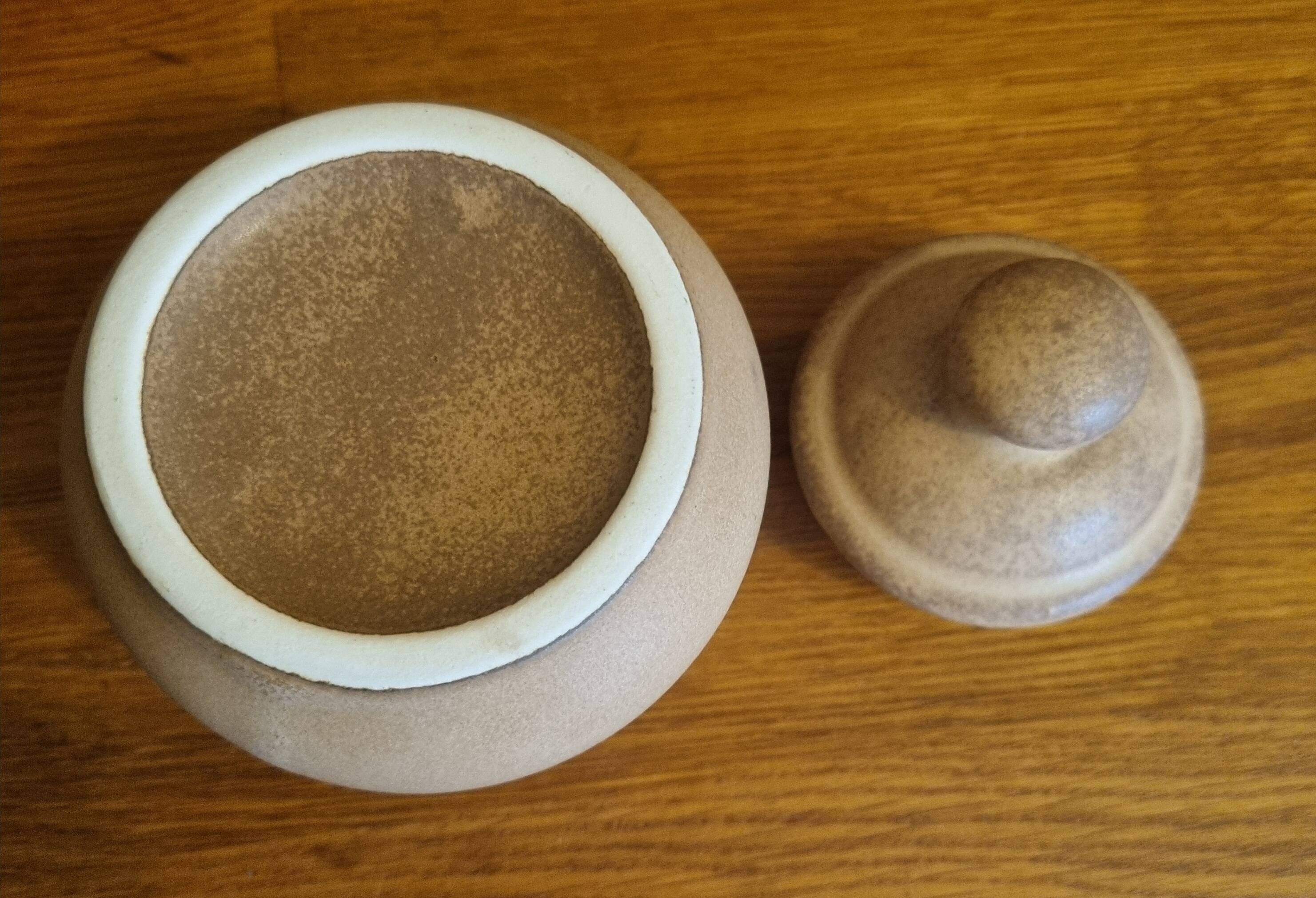 Rhodaceram stoneware sugar bowl