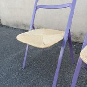 Set of 4 vintage Italian folding chairs by Giorgio Cattelan for Cidue, 1970s