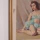 Original French oil on canvas – “Woman Portrait” by Philippe de Rougemont – vintage & framed – 72.5 × 64 cm (28.5" × 25.2")