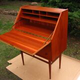 Secretaire with a key from the 1960s / 70s, Denmark, teak wood