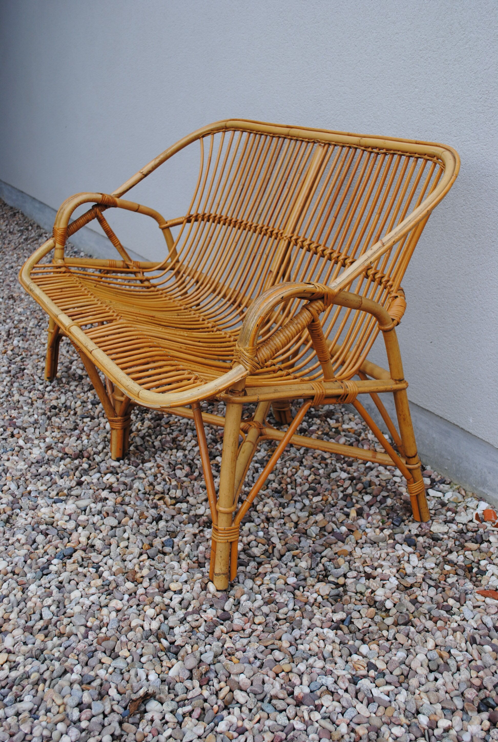 Seat rattan 60s vintage