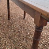 Rustic restaurant bistro table in solid oak, 1900 period - 1m85