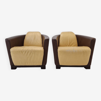 Set of 2 Calia Club or Lounge Chairs, Italy 1980's