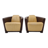 Set of 2 Calia Club or Lounge Chairs, Italy 1980's