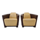 Set of 2 Calia Club or Lounge Chairs, Italy 1980's