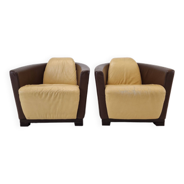 Set of 2 Calia Club or Lounge Chairs, Italy 1980's