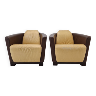 Set of 2 Calia Club or Lounge Chairs, Italy 1980's