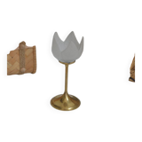 Brass flower candle holder