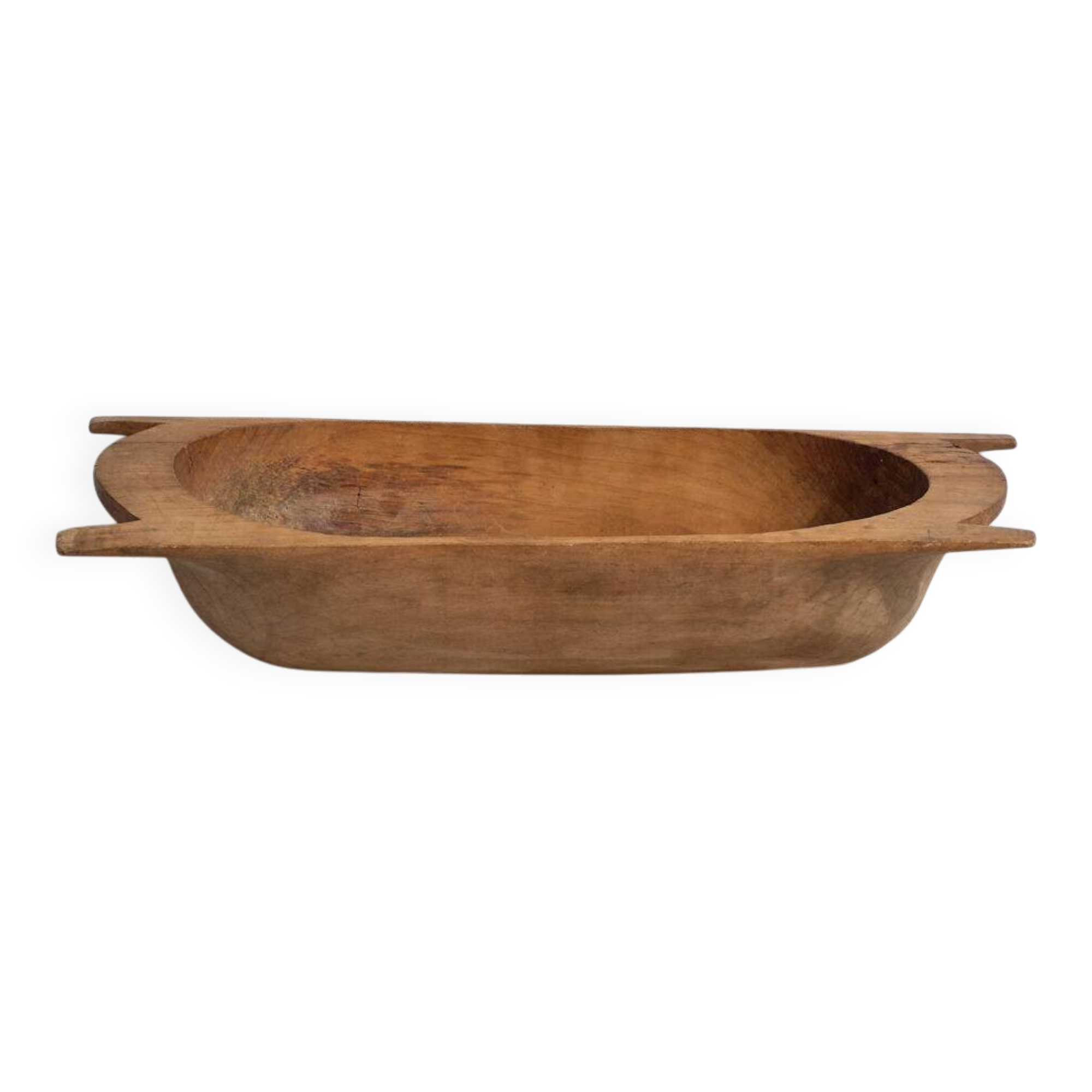 Antique solid wood wabi-sabi bowl (c.1900) #9