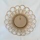 Round mirror flower sun in rattan wicker wood vintage 1960 1970 55 cm folk