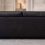 Canapé en cuir noir 3 places Poltrona Frau