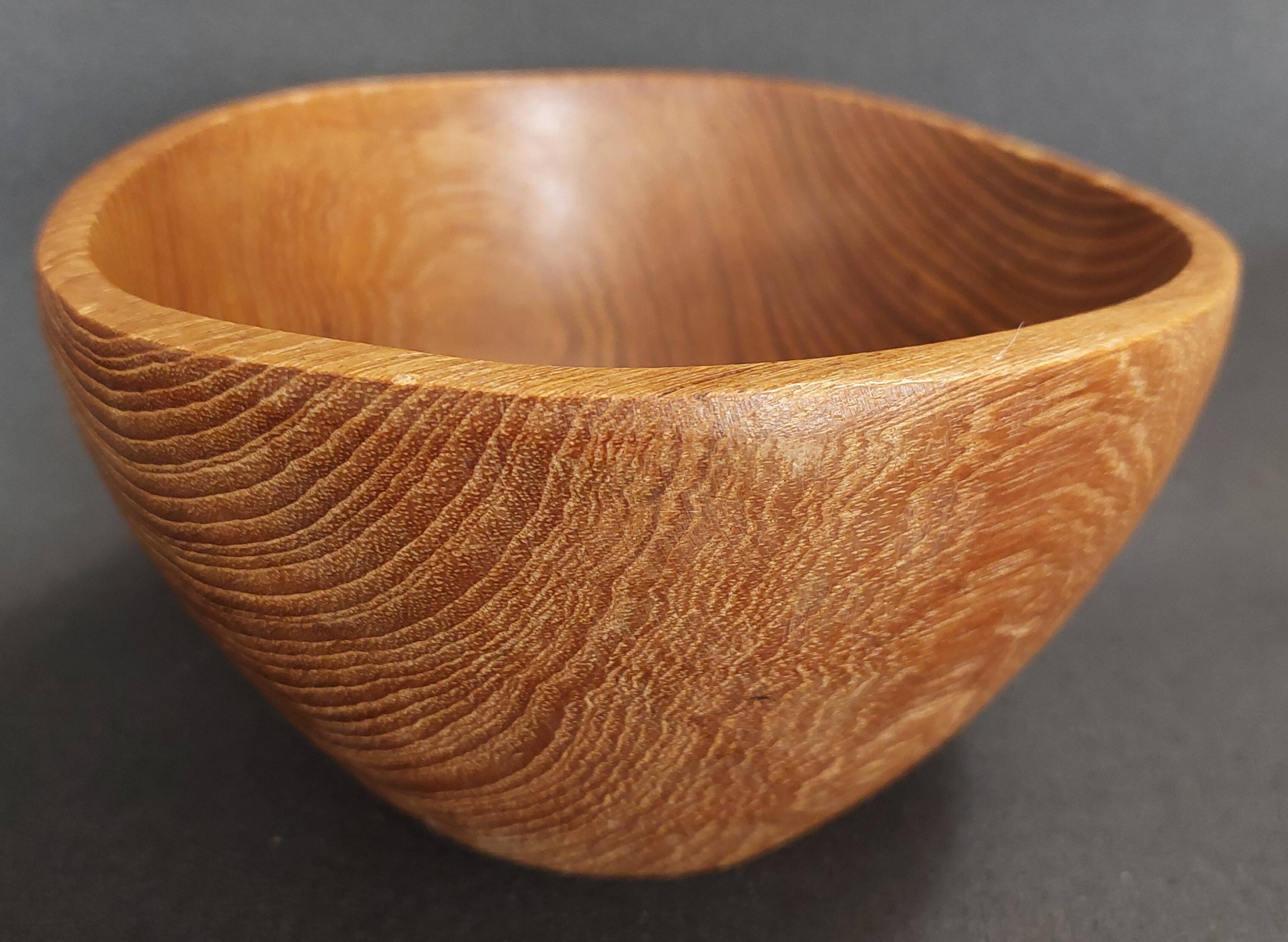 Vintage wooden fruit bowl