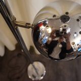 Lampadaire chromé trois boules