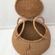 Vintage old wicker basket basket