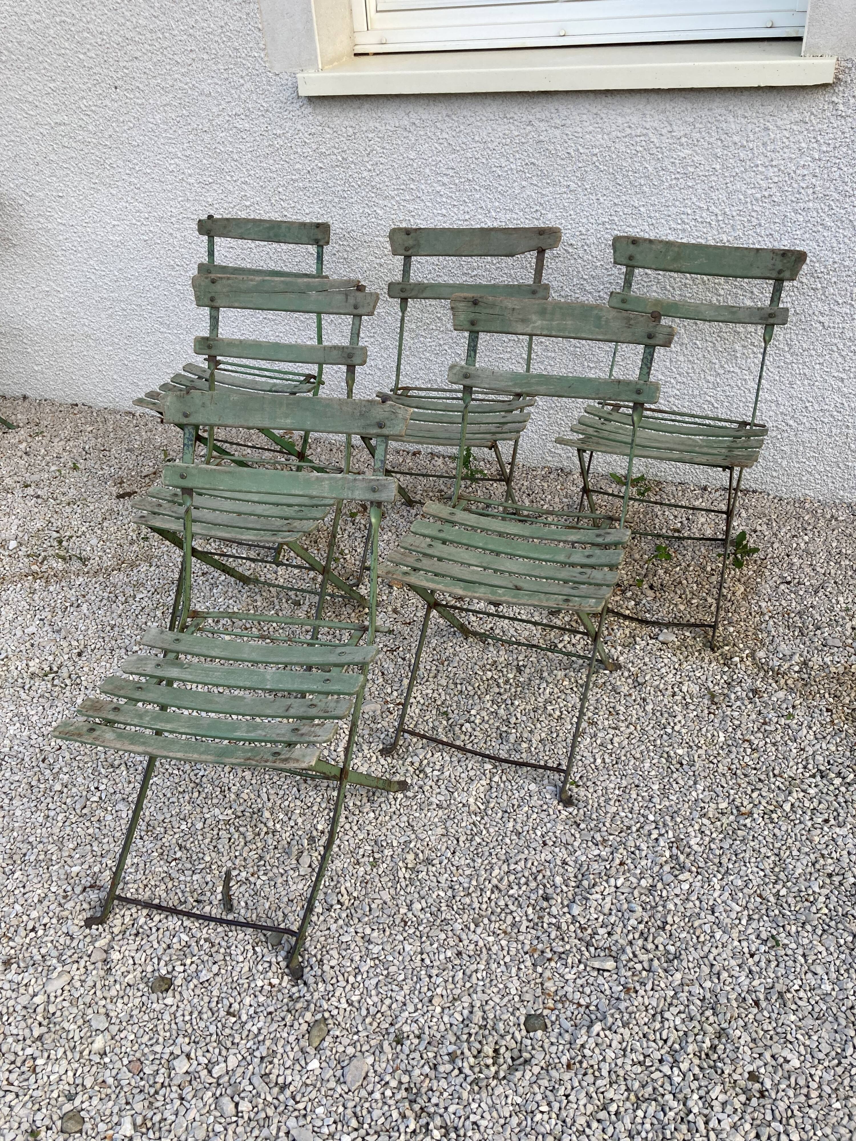 6 foldable garden chairs