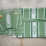 A tablecloth and six Basque towels