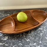 Plat de service en bois compartimenté